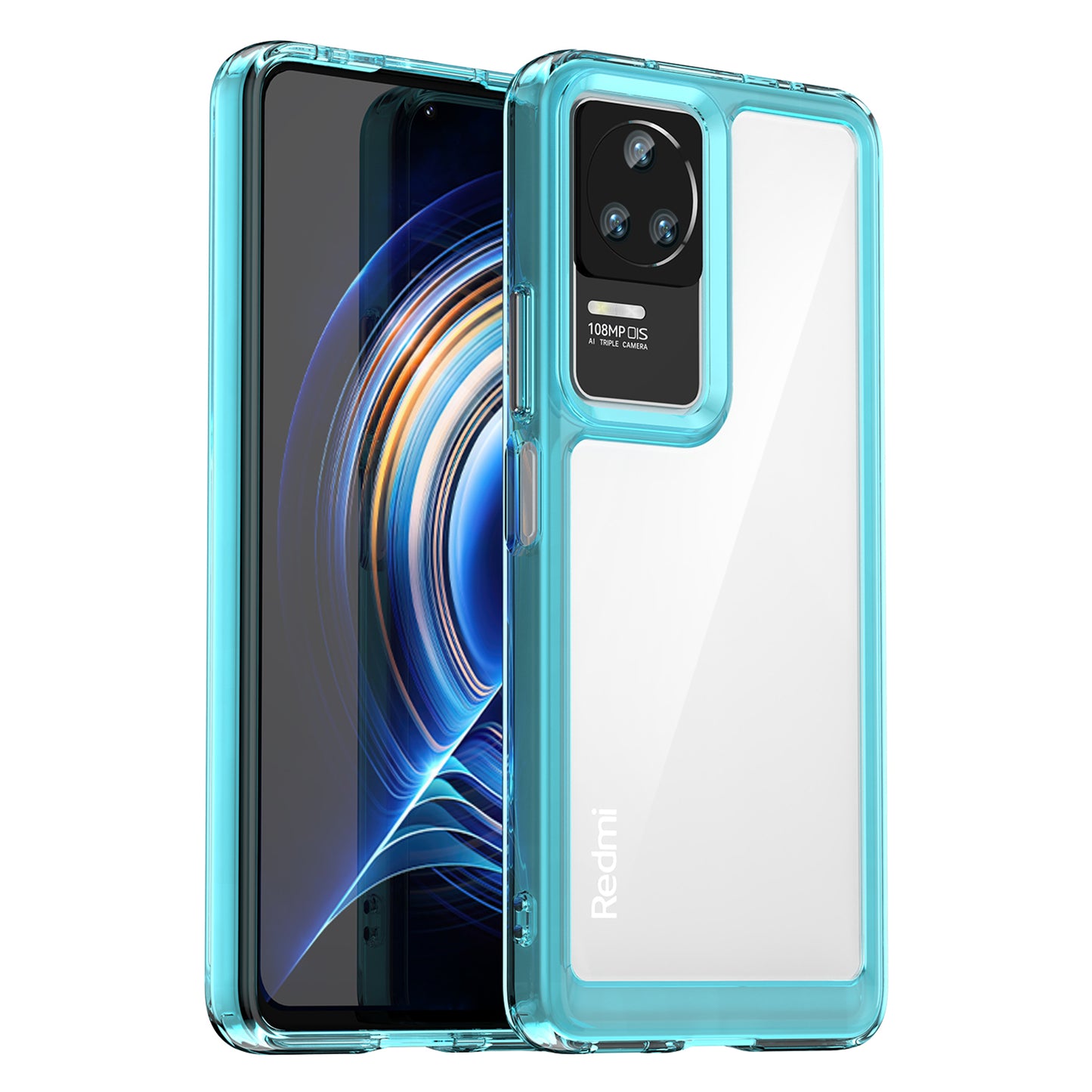 Cell Phone Case for Xiaomi Redmi K50 / K50 Pro / K60E 5G, TPU Frame Acrylic Back Anti-drop Cover