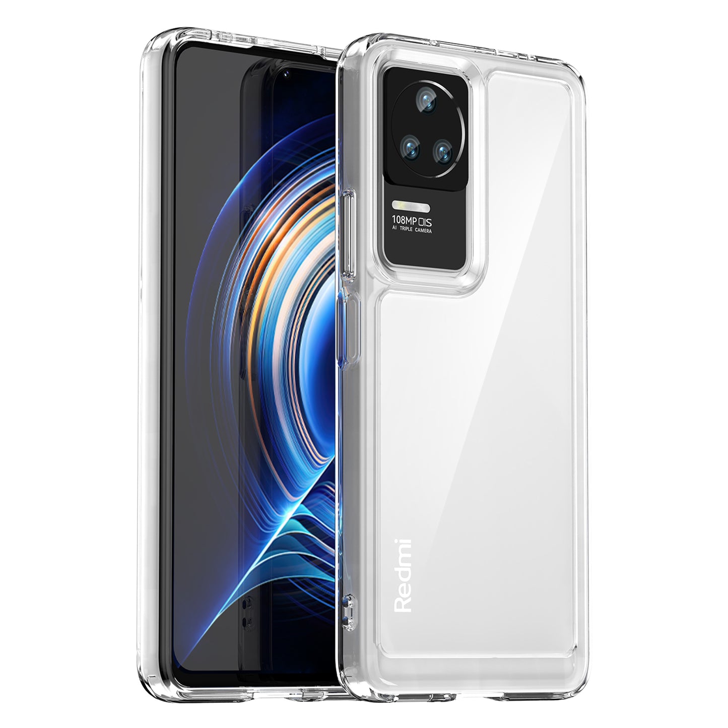 Cell Phone Case for Xiaomi Redmi K50 / K50 Pro / K60E 5G, TPU Frame Acrylic Back Anti-drop Cover