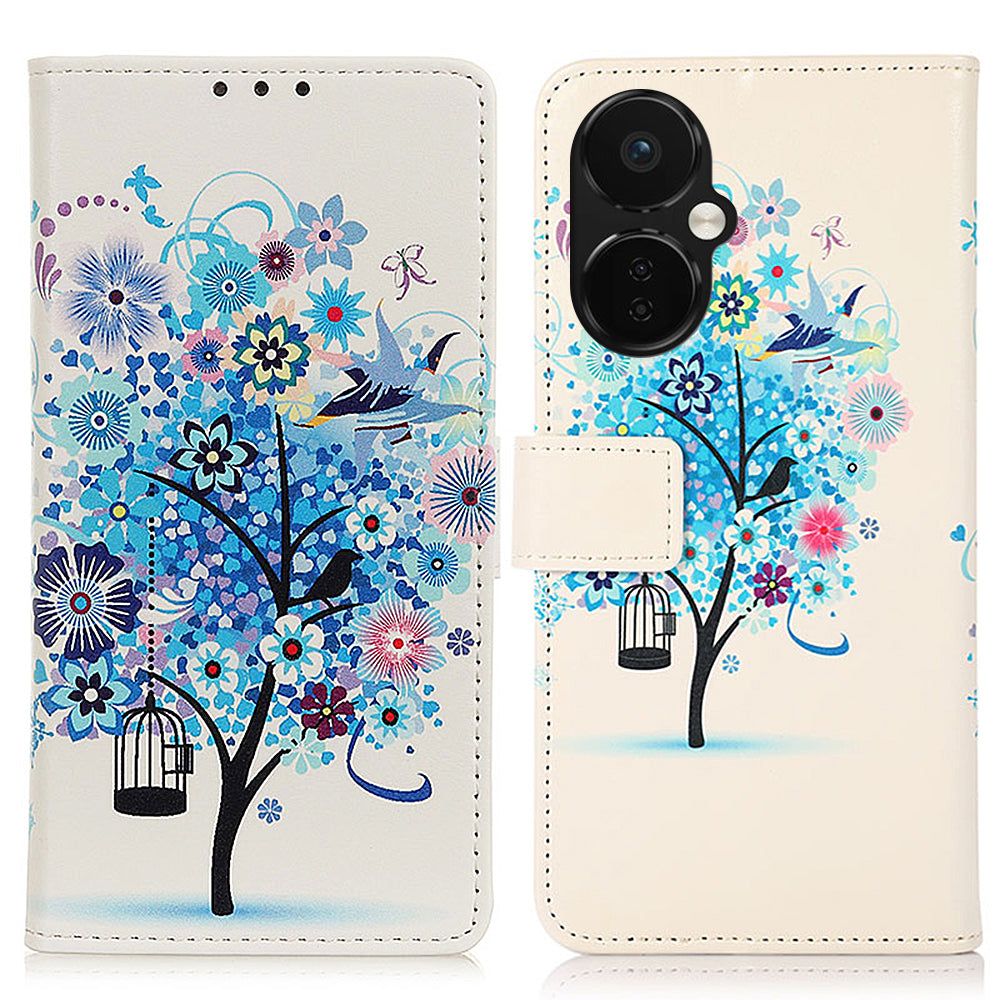 Phone Leather Case for OnePlus Nord CE 3 Lite 5G , Pattern Printing Stand Wallet Phone Cover