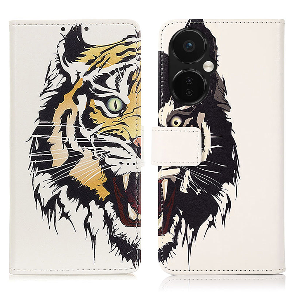 Phone Leather Case for OnePlus Nord CE 3 Lite 5G , Pattern Printing Stand Wallet Phone Cover