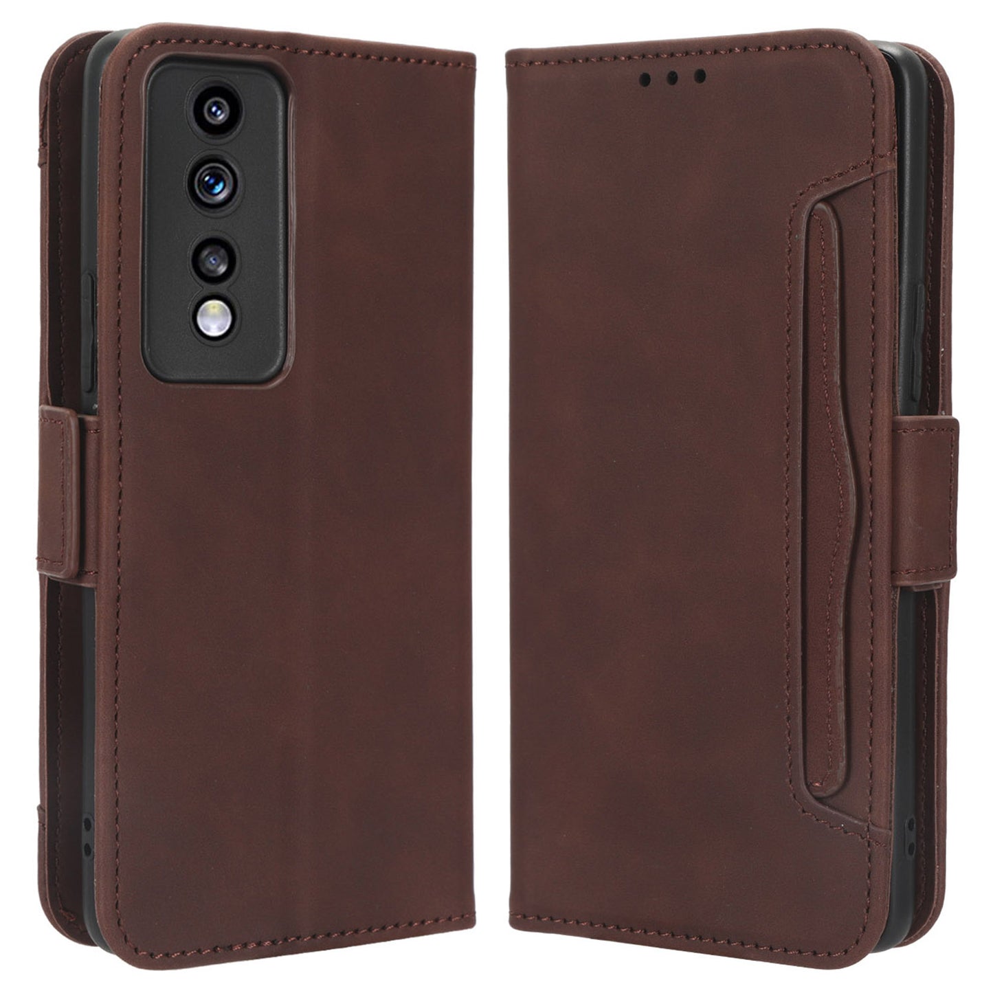 For Honor 80 GT 5G Anti-fall PU Leather Phone Cover Multiple Card Slots Stand Wallet Phone Case