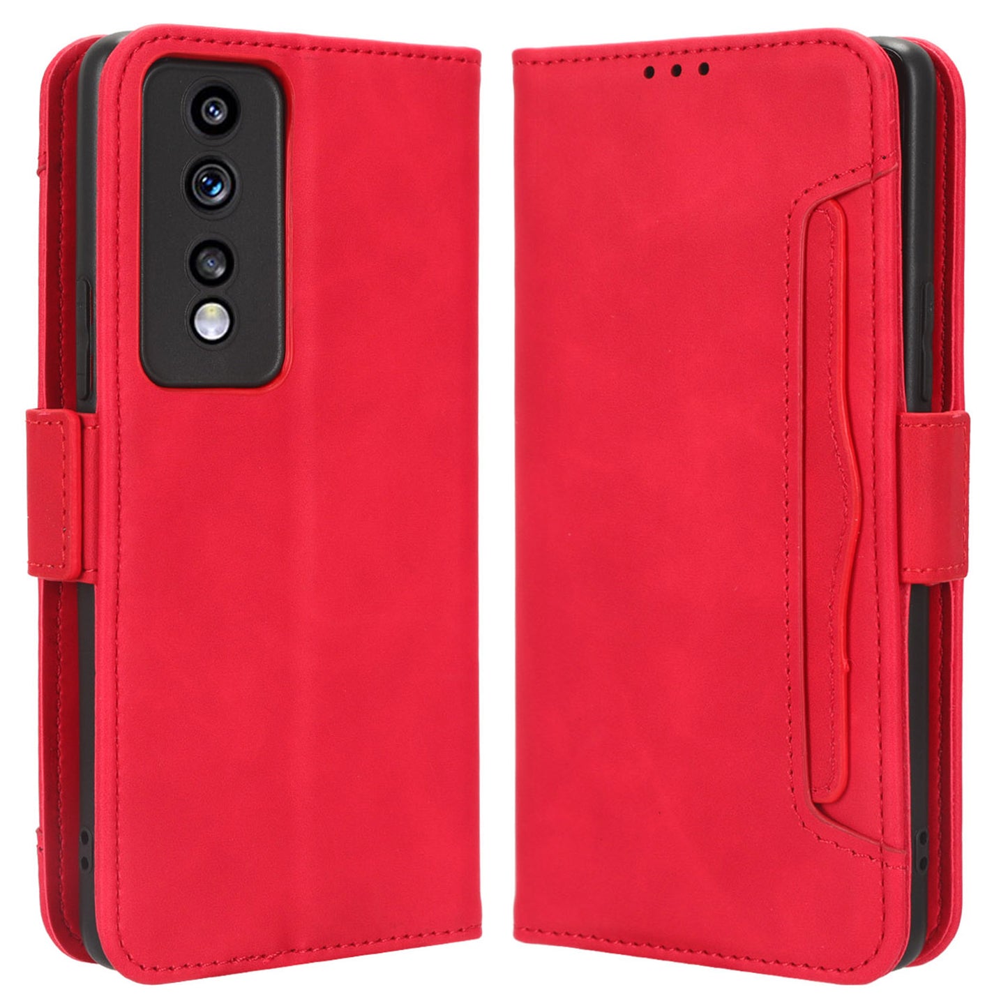 For Honor 80 GT 5G Anti-fall PU Leather Phone Cover Multiple Card Slots Stand Wallet Phone Case