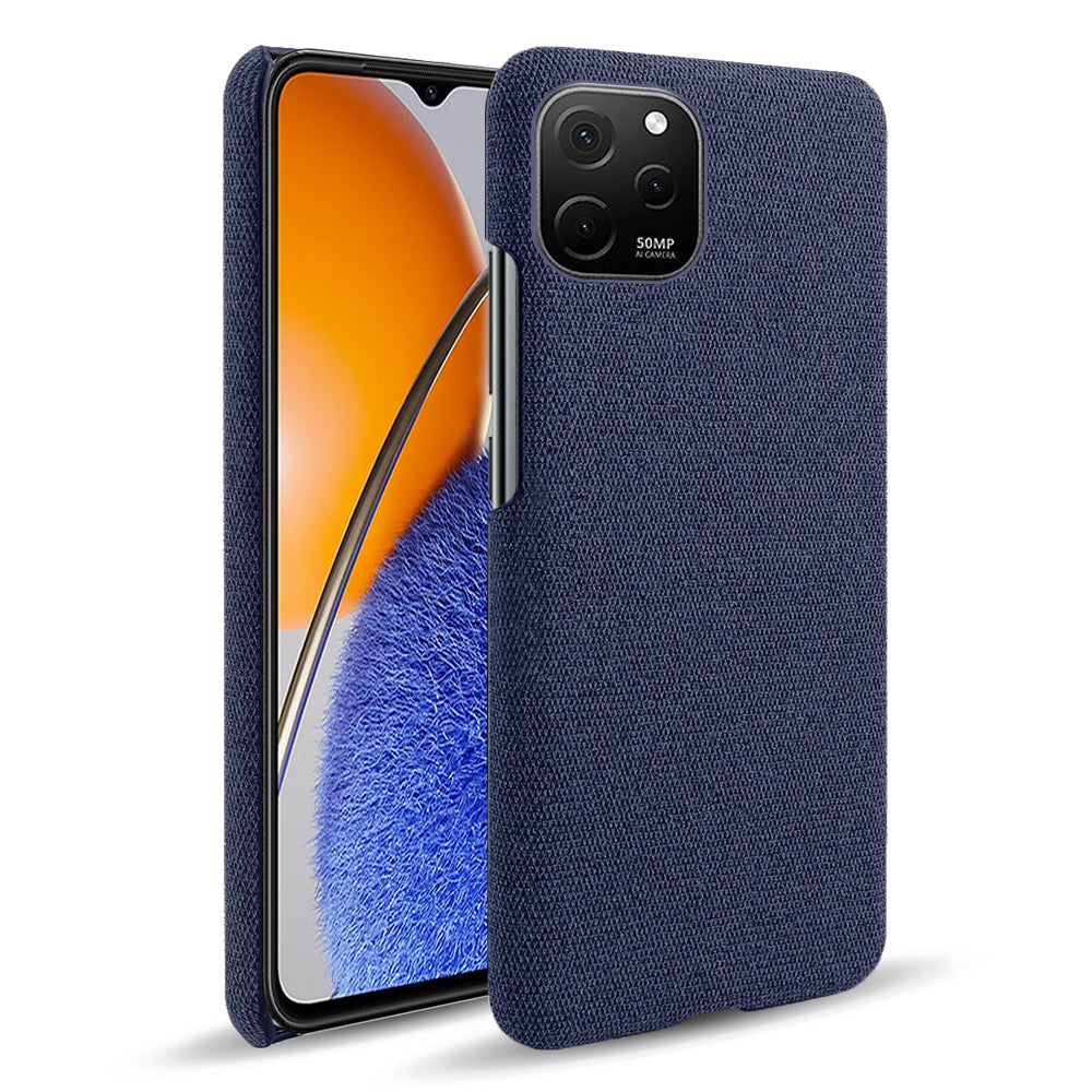 Slim Case for Huawei nova Y61 4G Shockproof Cover Solid Color Hard PC Cloth Phone Case