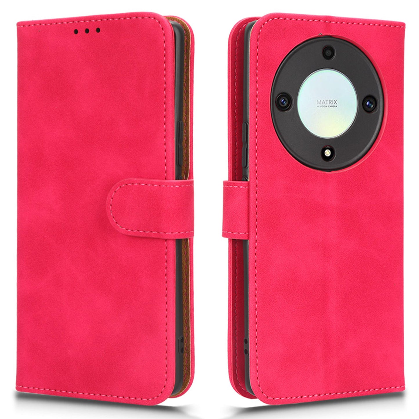 For Honor X40 5G / X9a 5G / Magic5 Lite 5G Full Protection Mobile Phone Case Skin-touch Stand Flip Leather Wallet Phone Cover