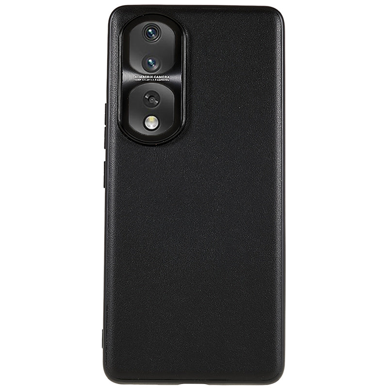 For Honor 80 Pro Flat 5G Phone Case Metal Lens Design PU Leather Coated TPU + PC Back Cover