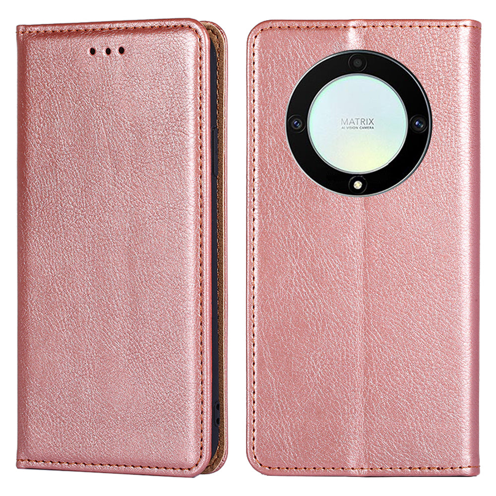 For Honor X40 5G / X9a 5G / Magic5 Lite 5G PU Leather Wallet Phone Case Magnetic Auto-closing Shockproof Stand Cover