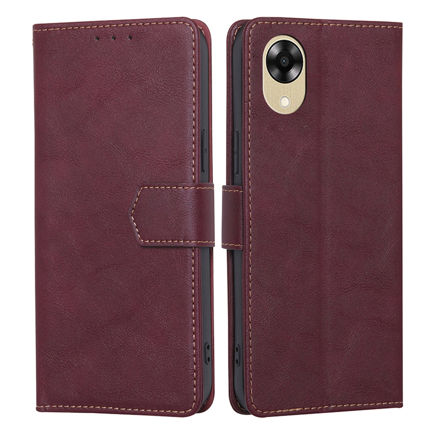 RFID Blocking Phone Case for Oppo A17k 4G Wallet PU Leather Phone Stand Cover