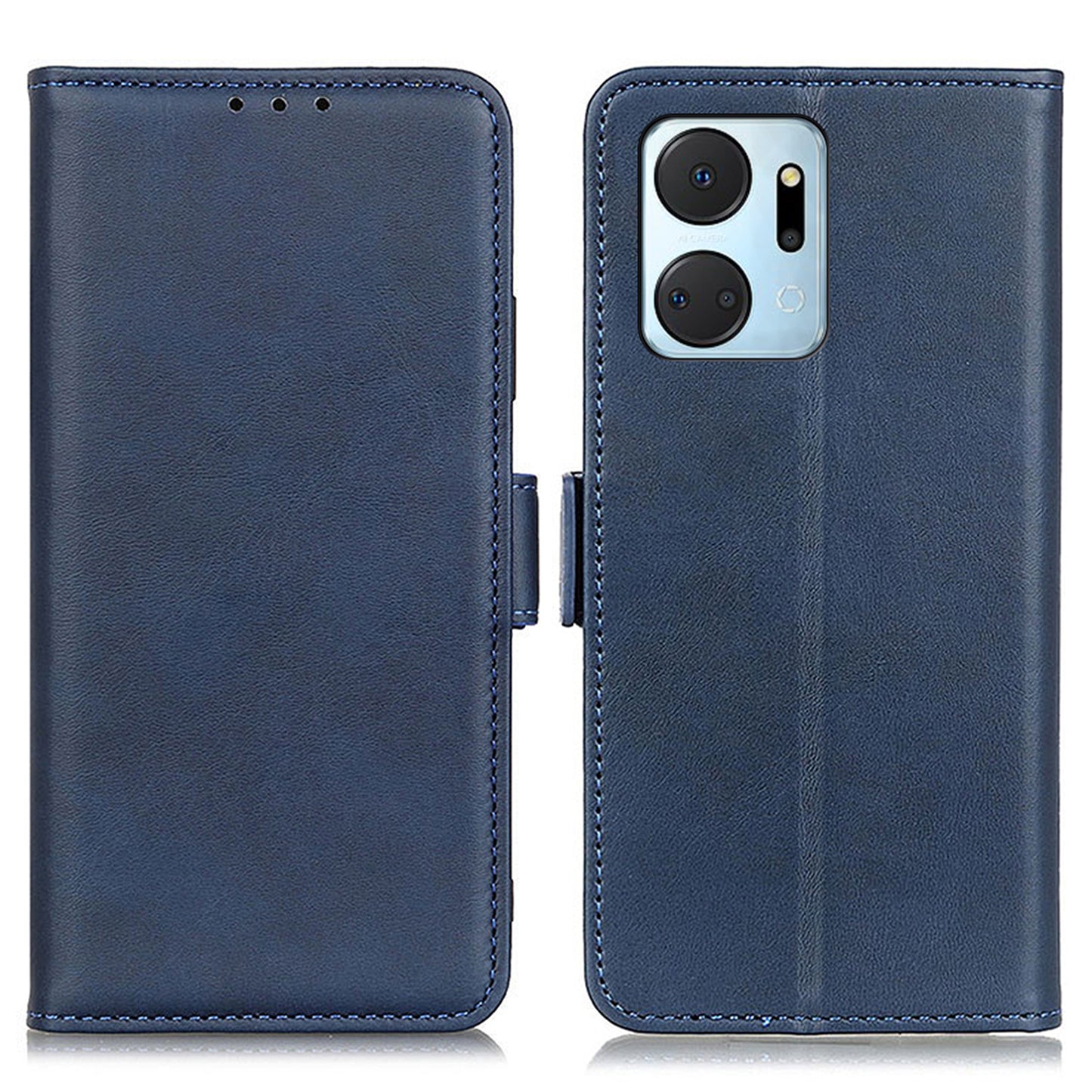 For Honor X7a 5G Cowhide Texture Phone Leather Cover Wallet Stand Phone Case