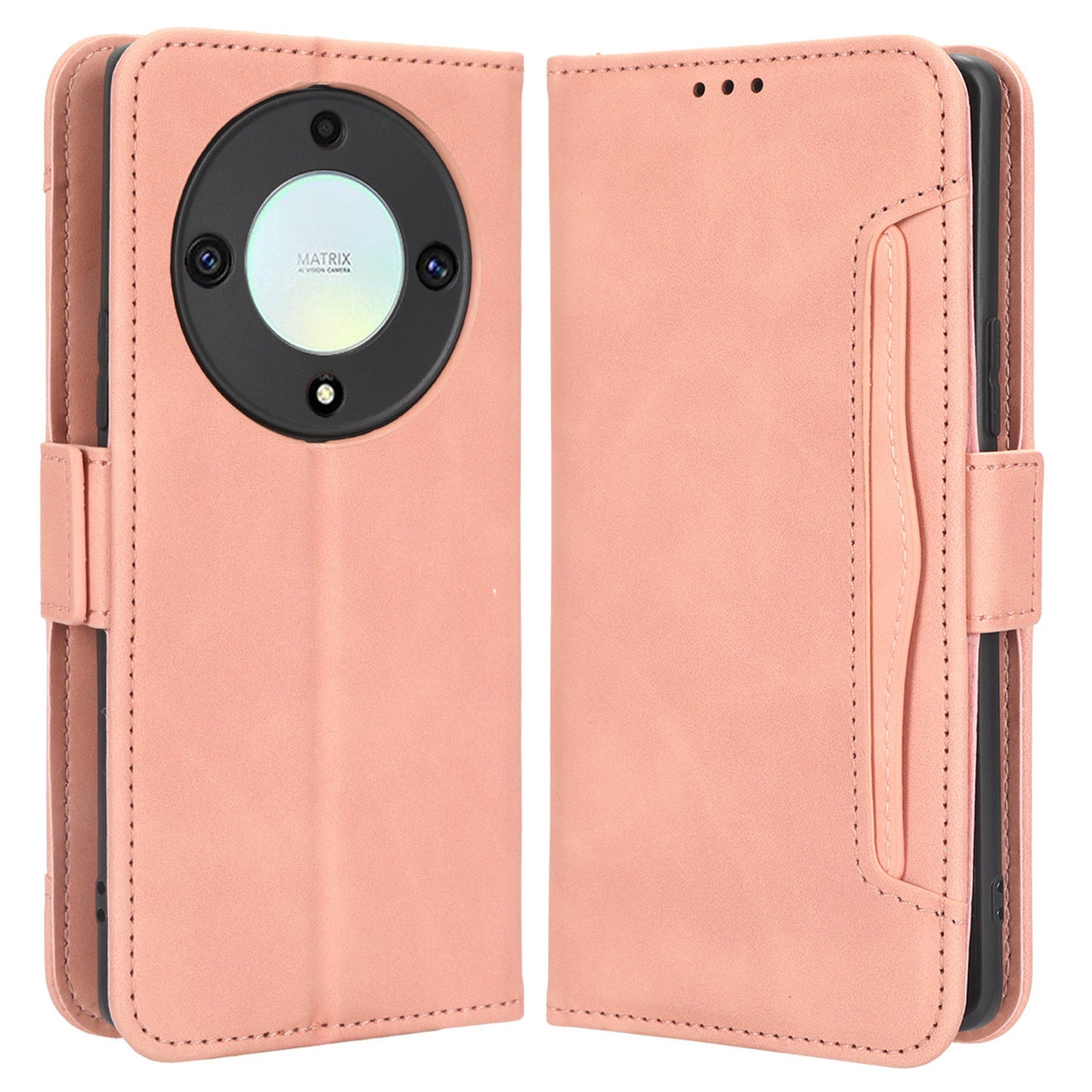For Honor X9a 5G / X40 5G / Magic5 Lite 5G Leather Phone Case Stand Wallet Multiple Card Holder Phone Cover