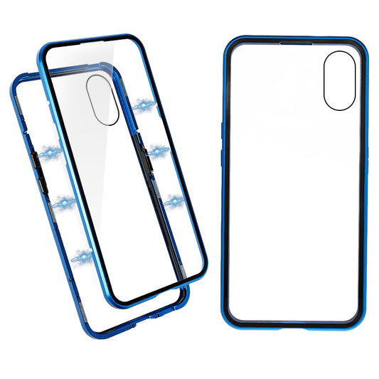 Metal Frame Magnetic Phone Case For Nothing phone (1) 5G , Double-sided Tempered Glass 360 Full-Body Protection Cover