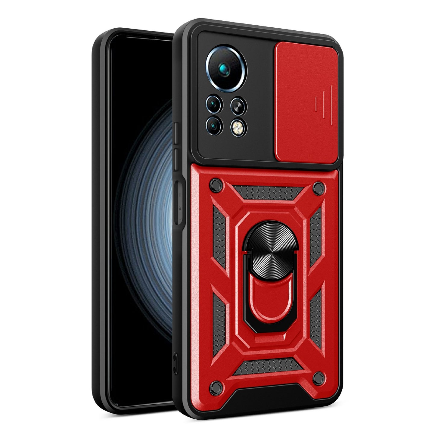 For Infinix Note 11 Sliding Camera Cover Design Phone Case Kickstand Shockproof Mobile Phone Cover