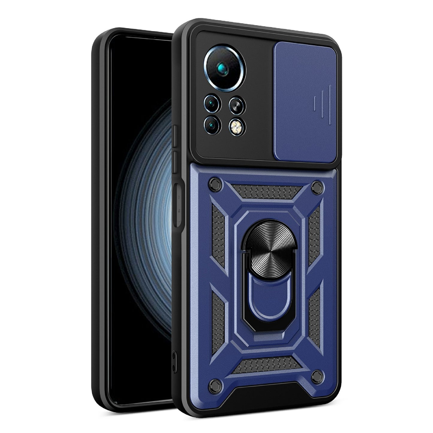 For Infinix Note 11 Sliding Camera Cover Design Phone Case Kickstand Shockproof Mobile Phone Cover