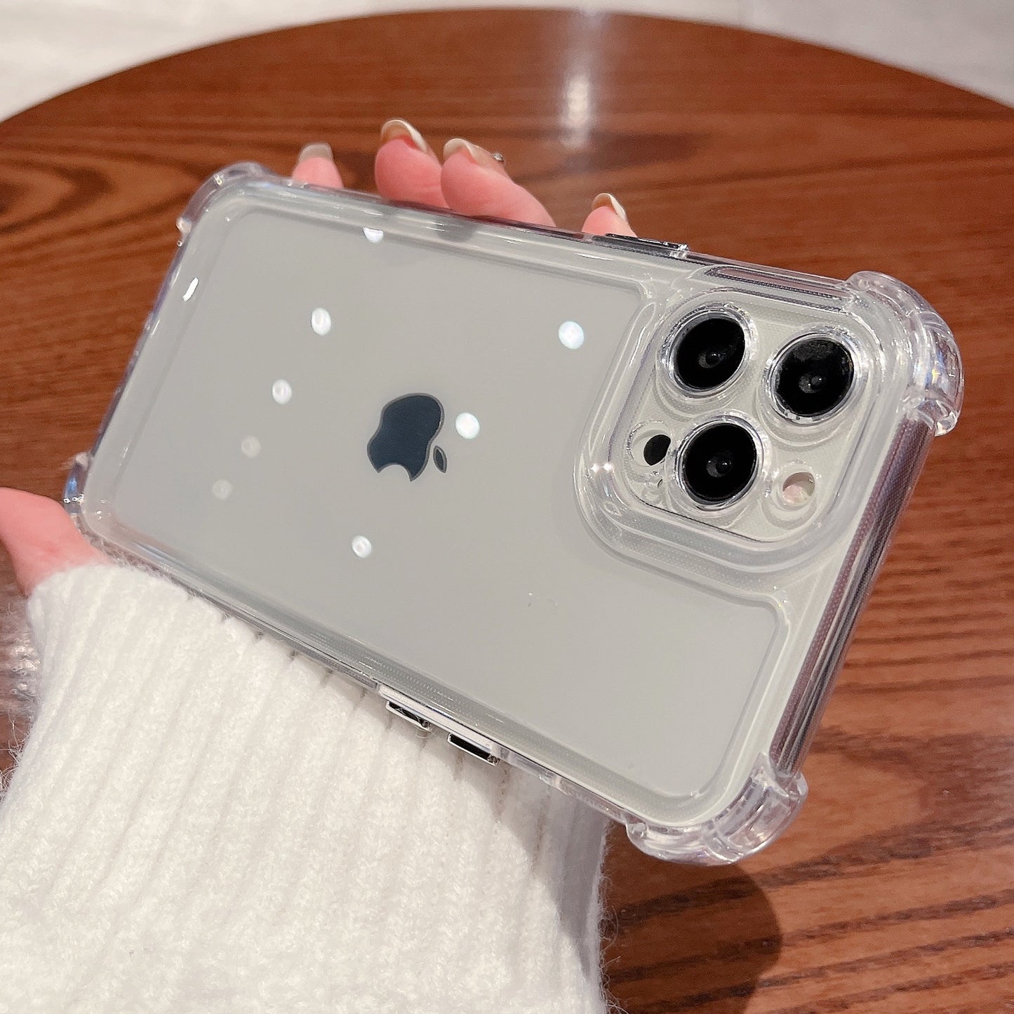 Phone Back Cover for iPhone 13 Pro 6.1 inch Four Corners Drop Protection Anti-scratch Phone Case