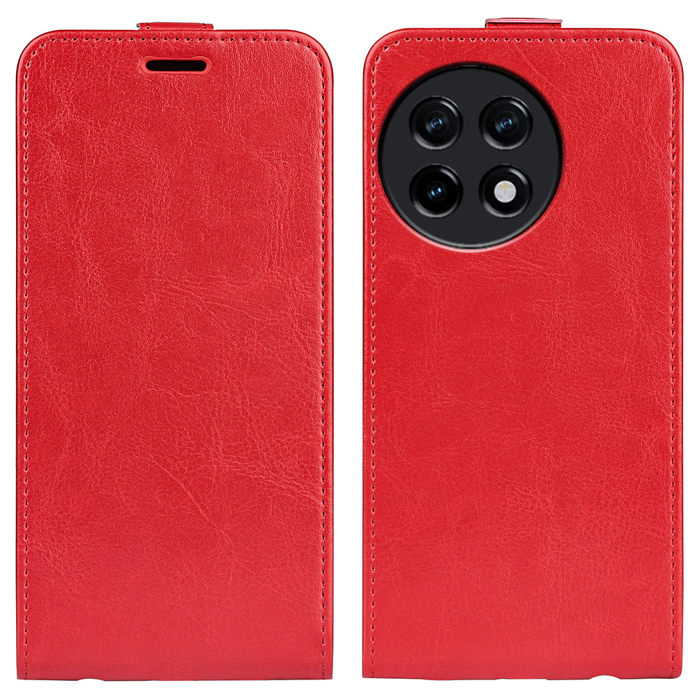 Vertical Flip Cover for OnePlus Ace 2 5G / 11R 5G , Crazy Horse Texture Leather Card Slot Case