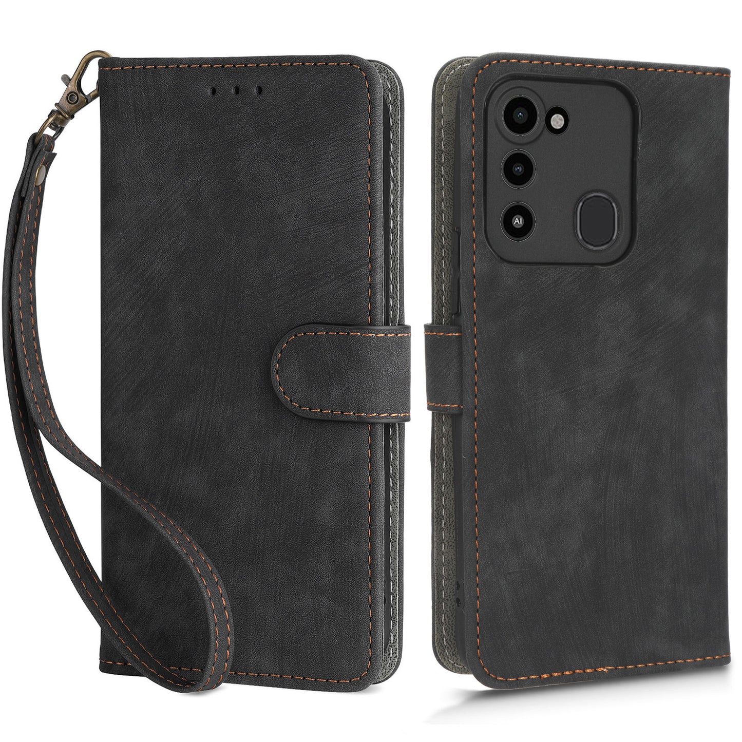 For Tecno Spark 8C 4G / Spark 9 4G / Spark Go 2022 / KG5 Phone Case RFID Blocking Stand Wallet Leather Cover