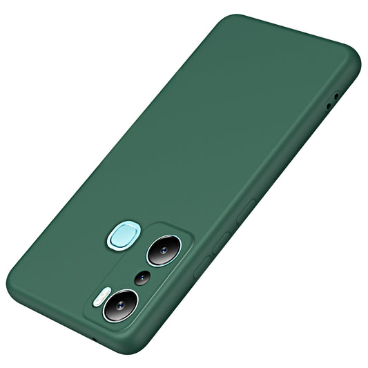 For Infinix Hot 20i 4G Anti-scratch Fiber Lining Back Cover 2.2mm Thickness Rubberized TPU Phone Case