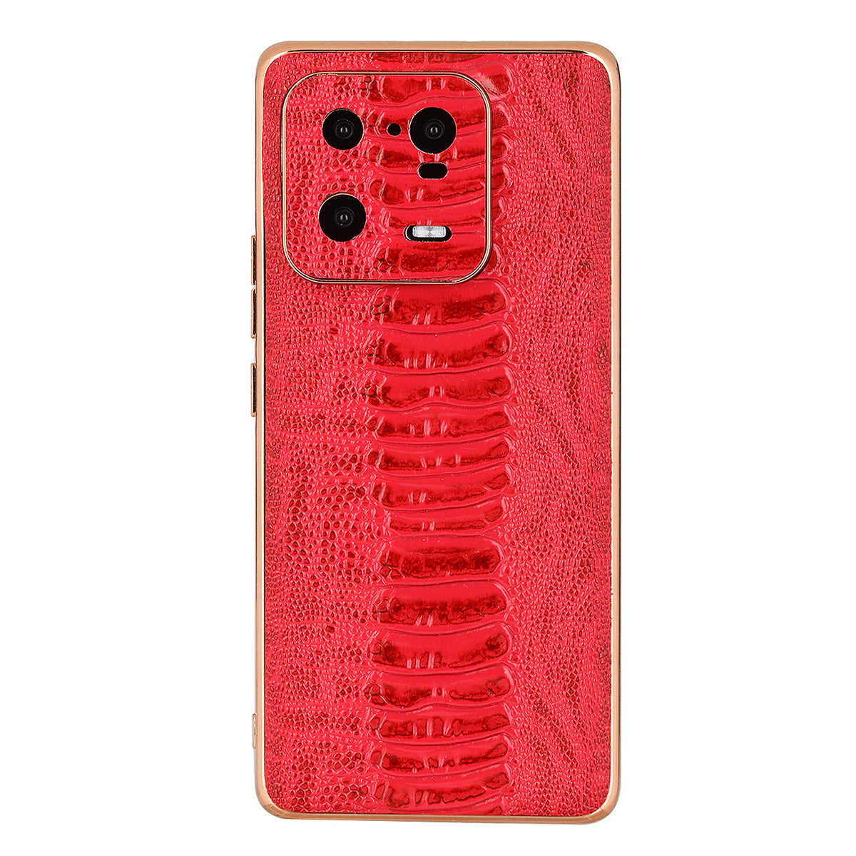 For Xiaomi 13 Pro 5G Crocodile Texture Genuine Cow Leather Coated PC+TPU Case Electroplating Cover