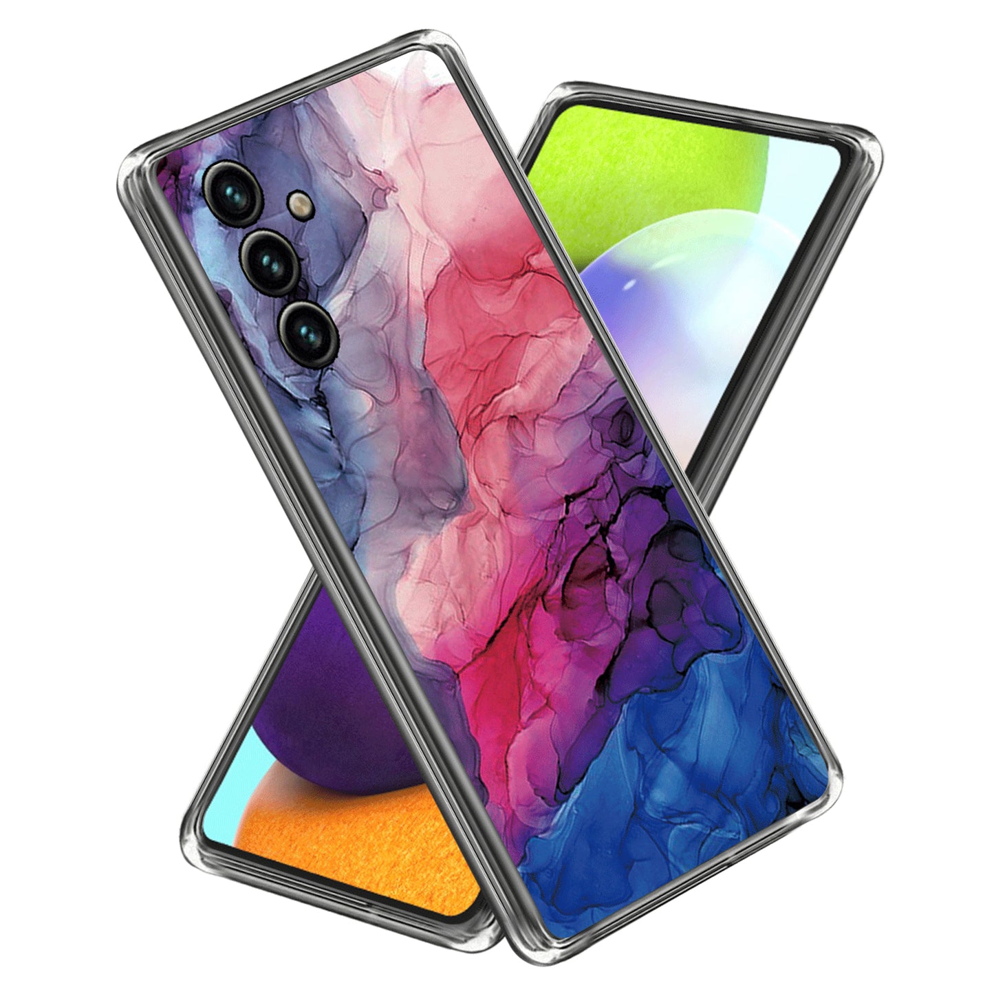 For Samsung Galaxy A34 5G Phone Case Abstract Marble Printed IMD TPU Protective Cover