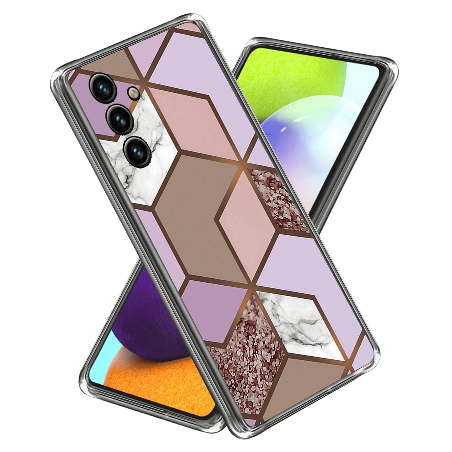Shockproof Case for Samsung Galaxy A54 5G Abstract Marble Printed IMD TPU Phone Cover