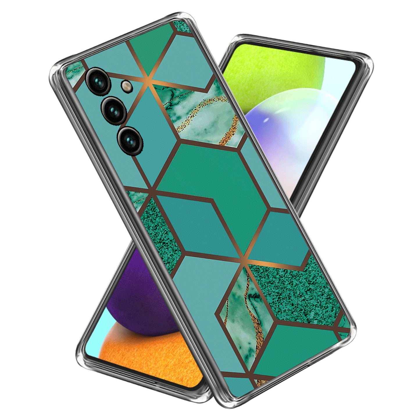 Shockproof Case for Samsung Galaxy A54 5G Abstract Marble Printed IMD TPU Phone Cover