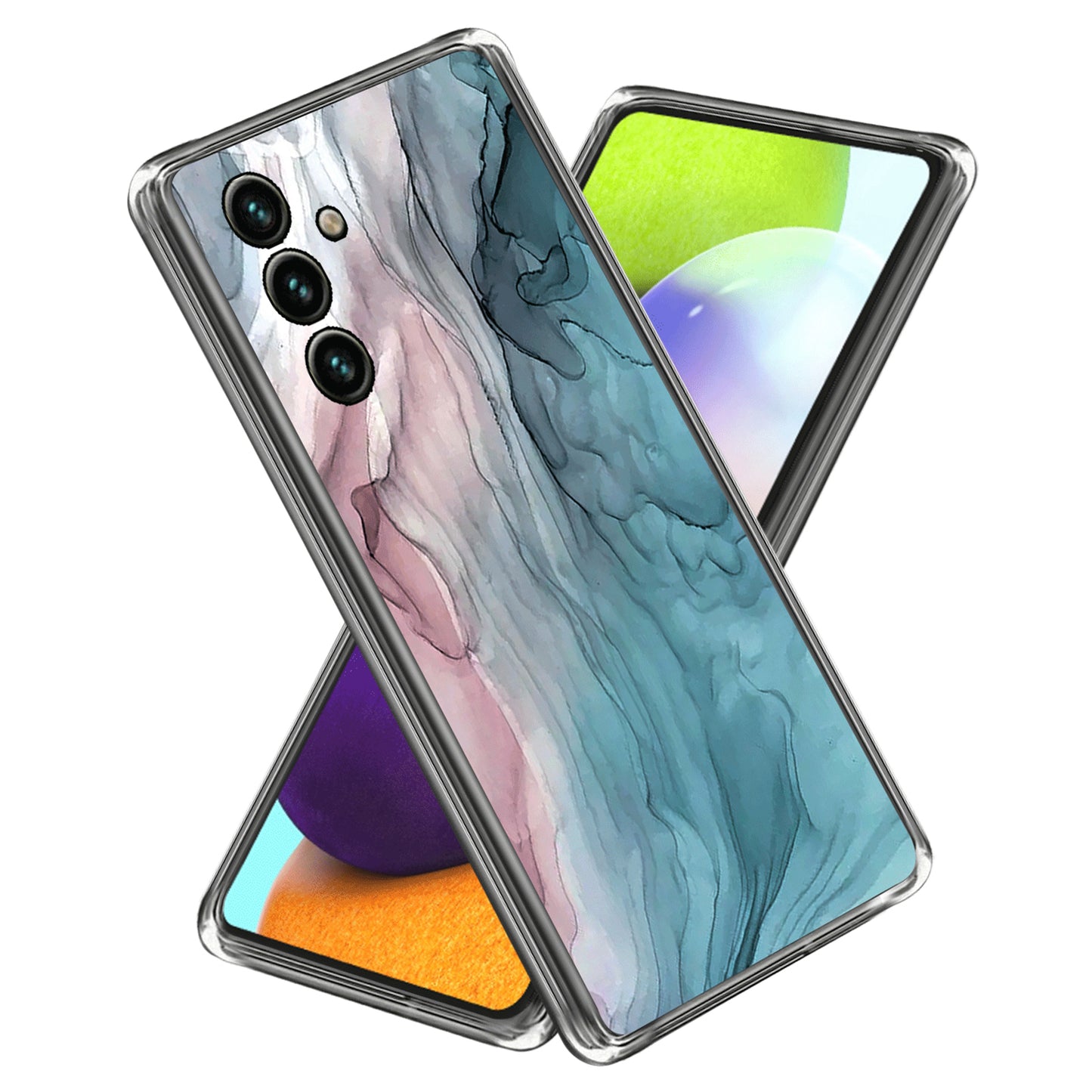 Shockproof Case for Samsung Galaxy A54 5G Abstract Marble Printed IMD TPU Phone Cover