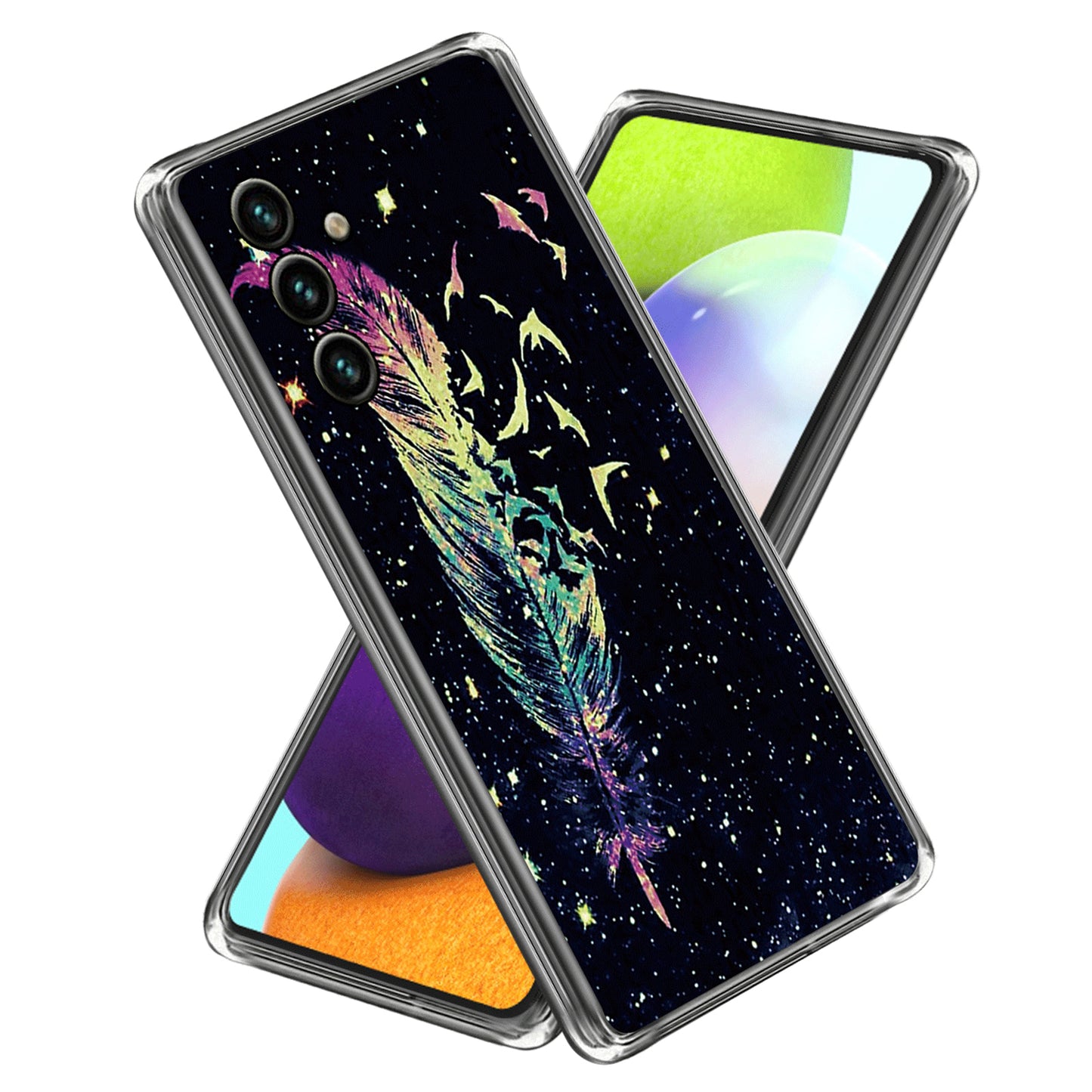 Slim Case for Samsung Galaxy A54 5G TPU Phone Case Pattern Printing IMD Protective Cover