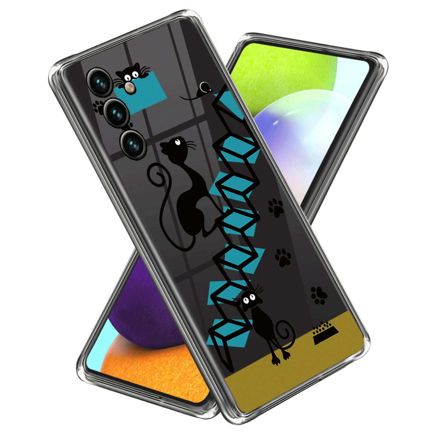 TPU Case for Samsung Galaxy A34 5G Shockproof Case IMD Pattern Printing Phone Cover