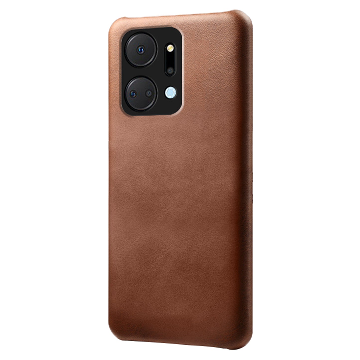 For Honor X7a 5G Calf Texture Cell Phone Cover Anti-scratch PU Leather Coated PC Mobile Phone Case