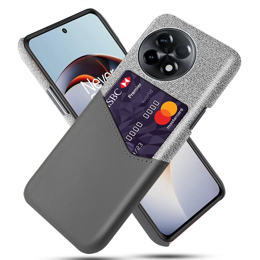 For OnePlus Ace 2 5G / 11R 5G Phone Case Cloth Texture PU Leather+PC Phone Cover with Card Slot