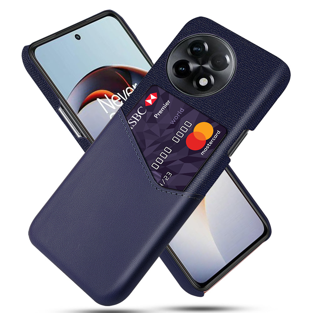 For OnePlus Ace 2 5G / 11R 5G Phone Case Cloth Texture PU Leather+PC Phone Cover with Card Slot