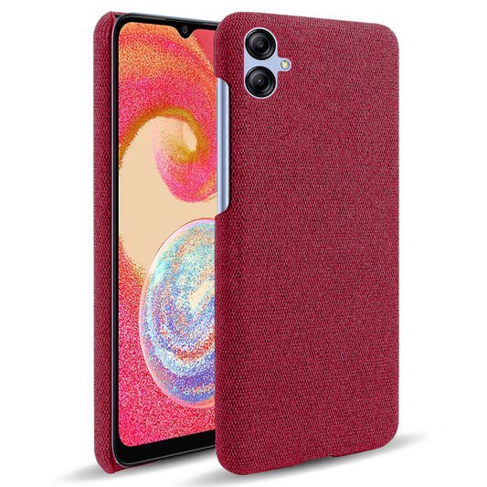 For Samsung Galaxy A04e 4G / F04 4G / M04 4G Phone Case Solid Color Hard PC+Cloth Phone Cover