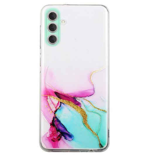 For Samsung Galaxy A34 5G Embossing Marble Pattern TPU Case Back Protector Phone Cover
