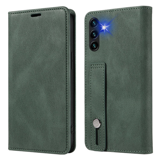 For Samsung Galaxy A54 5G Wristband Leather Phone Stand Case Wallet Magnetic Cell Phone Cover