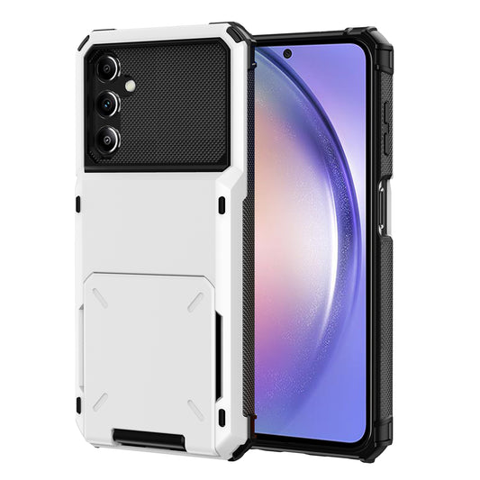 For Samsung Galaxy A54 5G TPU + PC Phone Case Cellphone Flip Card Holder Protective Shell