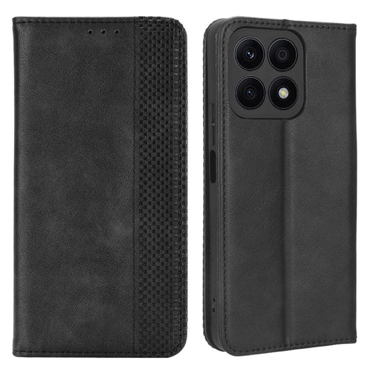 For Honor X8a 4G Retro PU Leather Flip Phone Case Stand Book Style Wallet Phone Cover