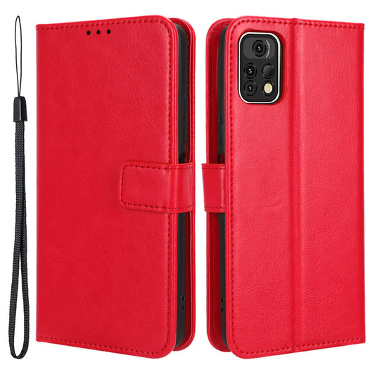 For Umidigi A13 Pro PU Leather Flip Cover Crazy Horse Texture Wallet Stand Phone Case