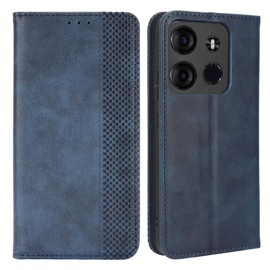 For Tecno Spark Go 2023 4G Vintage PU Leather Magnetic Flip Cover Stand Wallet Phone Case