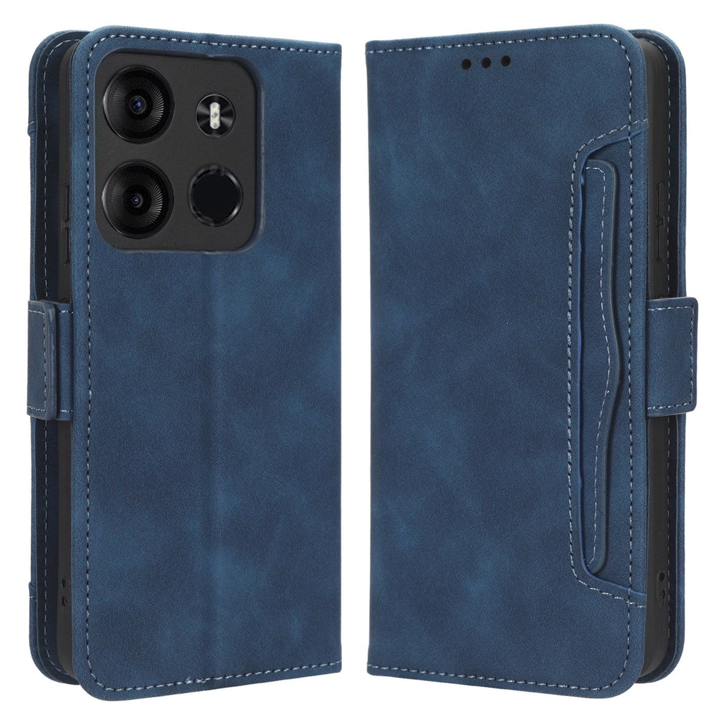 For Tecno Spark Go 2023 4G Wallet Case with Multiple Card Holder PU Leather Stand Flip Phone Cover