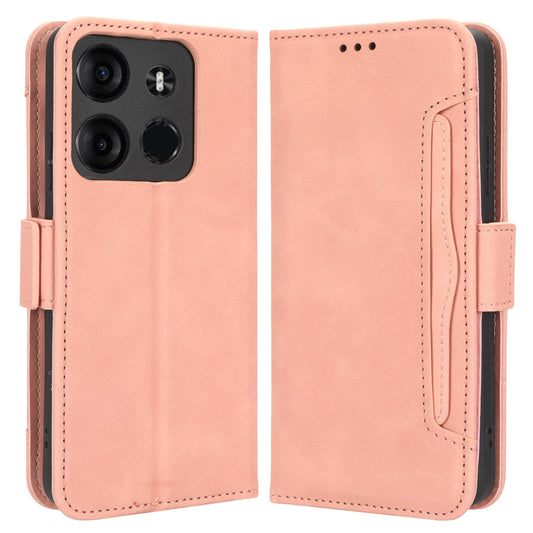 For Tecno Spark Go 2023 4G Wallet Case with Multiple Card Holder PU Leather Stand Flip Phone Cover