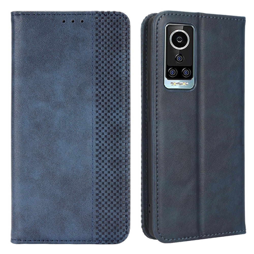 For BLU Bold N2 Retro Wallet Phone Case PU Leather Magnetic Absorption Stand Cover