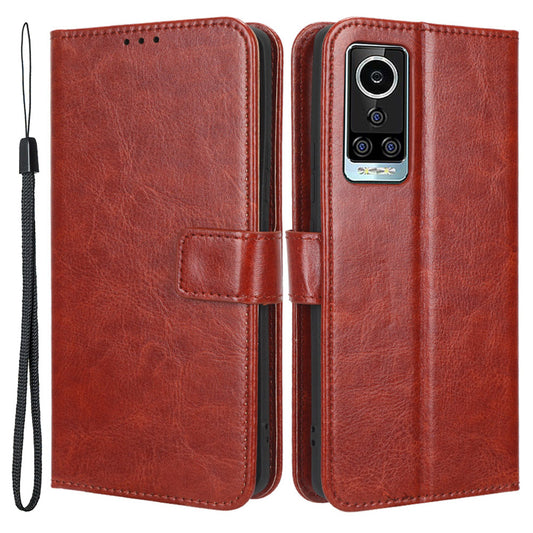 For BLU Bold N2 Crazy Horse Texture Phone Case PU Leather Stand Wallet Protective Cover