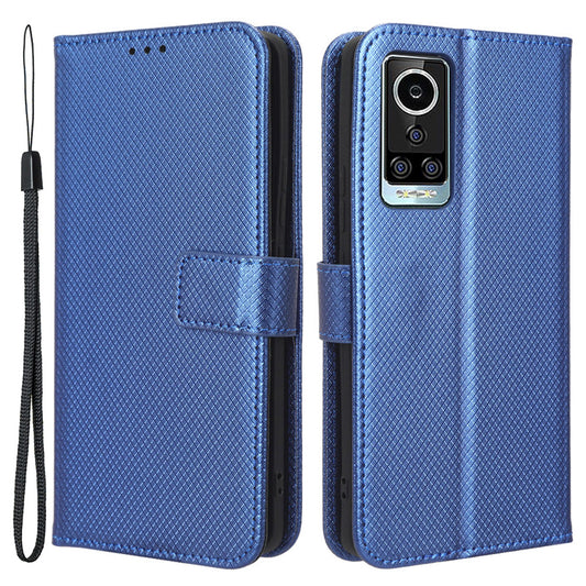For BLU Bold N2 PU Leather Wallet Shockproof Cover Diamond Texture Phone Stand Case