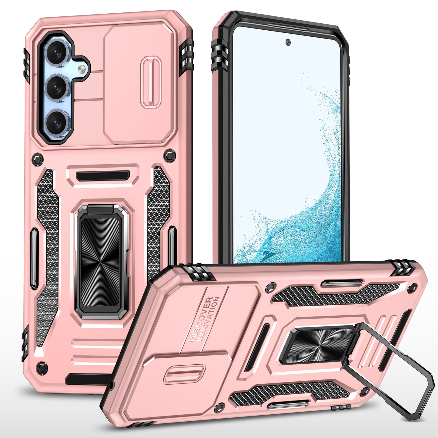 Armor Series Phone Case for Samsung Galaxy A54 5G , PC + TPU Shockproof Phone Cover Kickstand