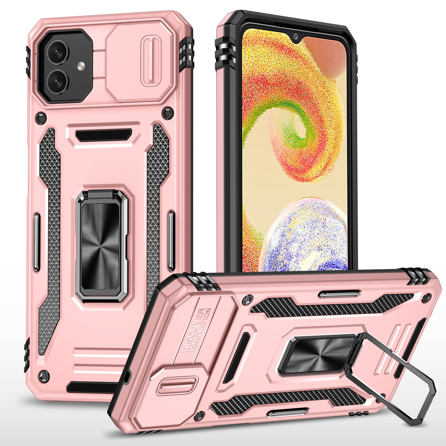 Shockproof Phone Case for Samsung Galaxy A04 4G (164.4 x 76.3 x 9.1 mm) / M13 5G , Armor Series PC + TPU Cover Kickstand