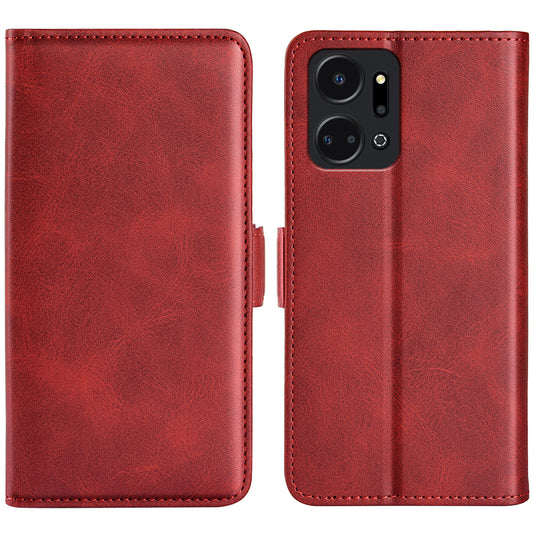 For Honor X7a 4G Phone Case Leather Calf Texture Magnetic Stand Wallet Cell Phone Cover