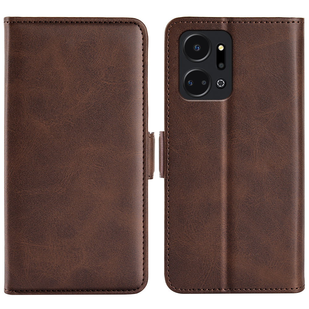 For Honor X7a 4G Phone Case Leather Calf Texture Magnetic Stand Wallet Cell Phone Cover