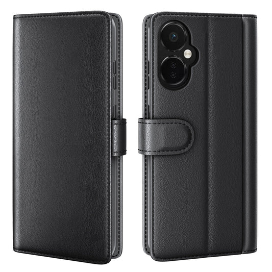 For OnePlus Nord CE 3 Lite 5G Mobile Phone Case Genuine Split Leather Stand Wallet Phone Cover