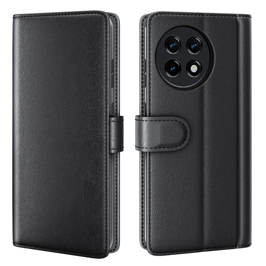 For OnePlus Ace 2 5G / 11R 5G Phone Case Genuine Split Leather Shockproof Phone Cover Stand Wallet