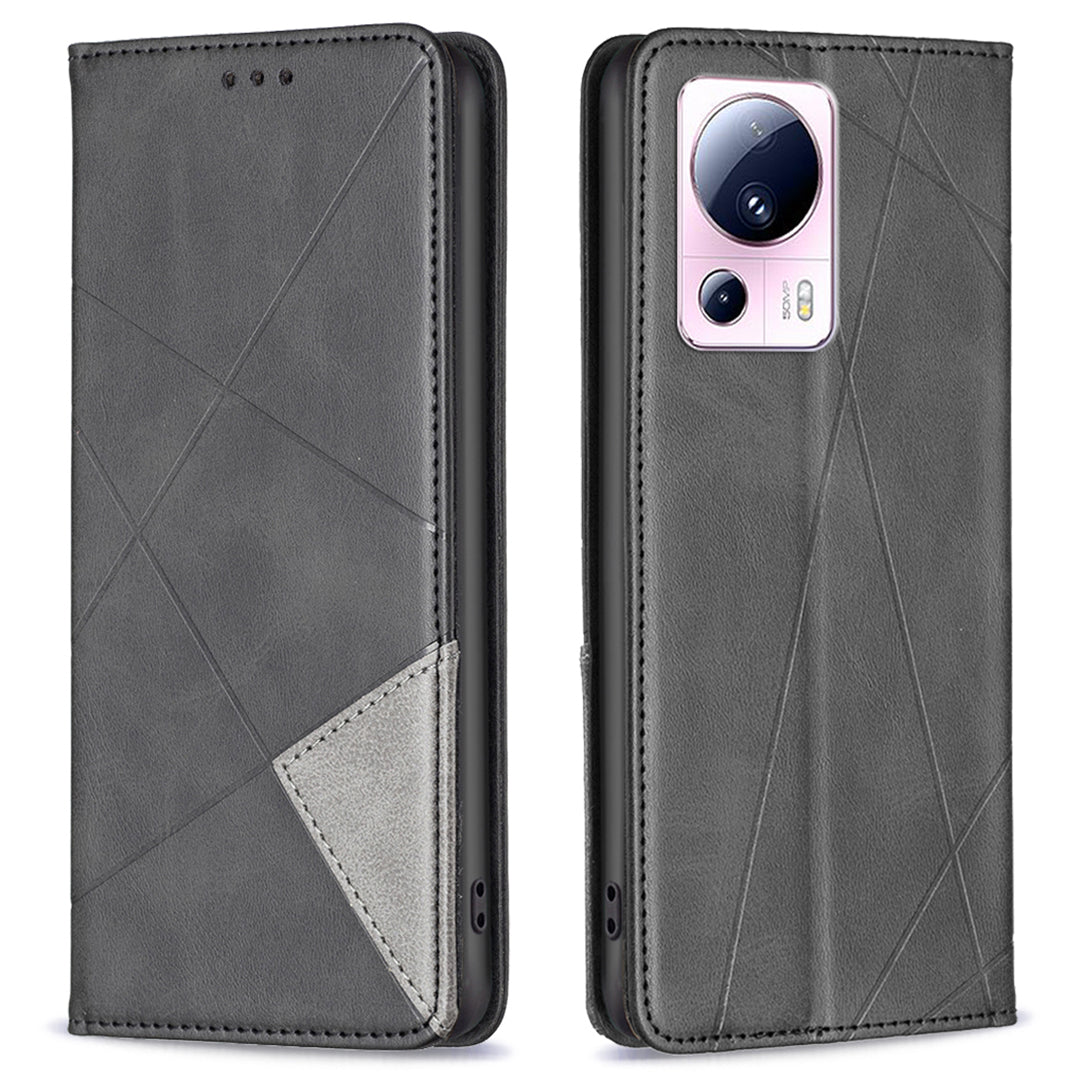 BF Imprinting Pattern Series-1 for Xiaomi 13 Lite / Civi 2 5G Stand Leather Phone Case Card Holder Phone Cover