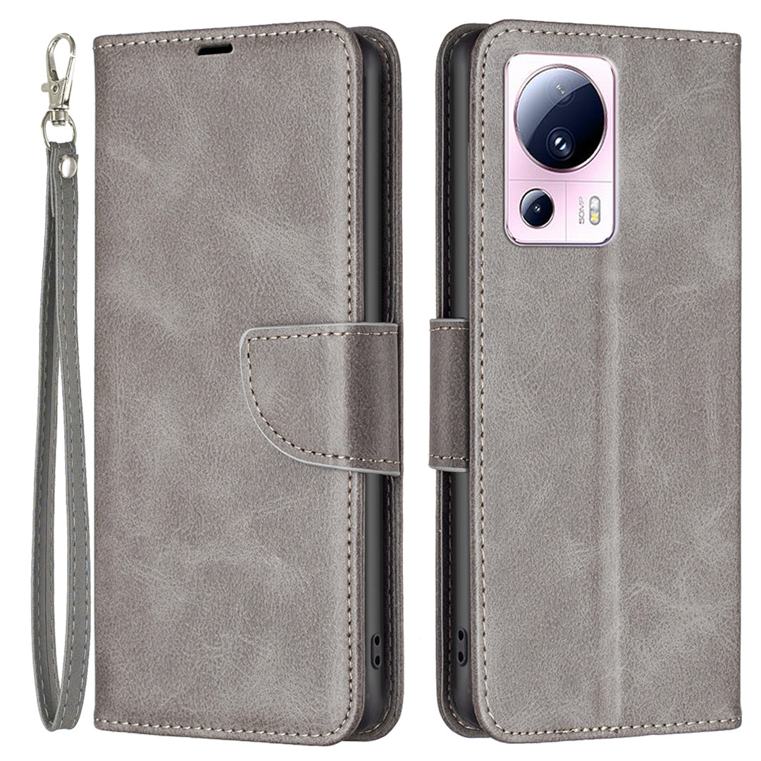BF Leather Series-4 for Xiaomi 13 Lite / Civi 2 5G Stand Phone Case PU Leather Wallet Phone Cover with Strap